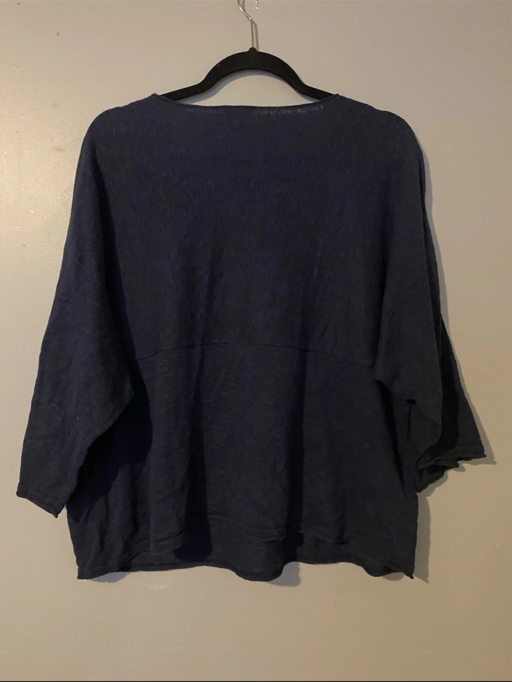 J. Jill Pure Jill - Navy Round Neck Kimono Top - Picture 3 of 5